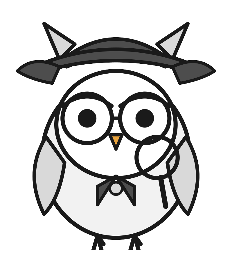 Detective Owl, the series mascot